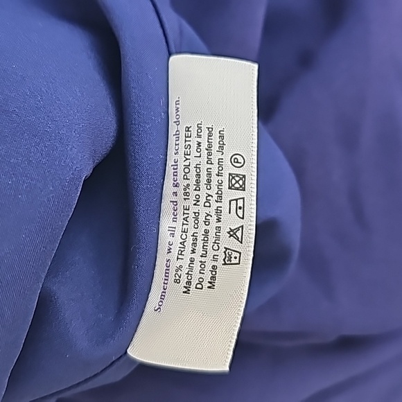 MM Lafleur Blue Niko Faux Wrap Bodice Lined Dress Size 12 - Picture 10 of 11